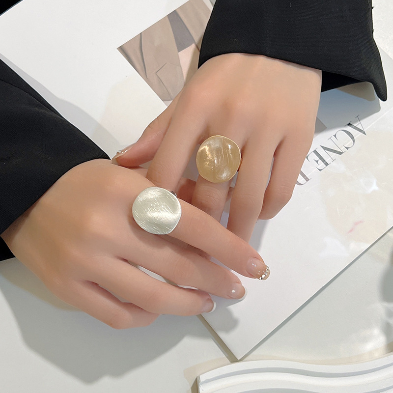 Korean Lifestyle Products - Vintage Accessories Round Geometric Rings Trending