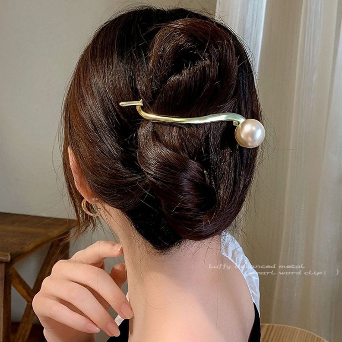Elegant Glitter Pearl Hair Cli - Korean Girls Lifestyle ulasan dan harga