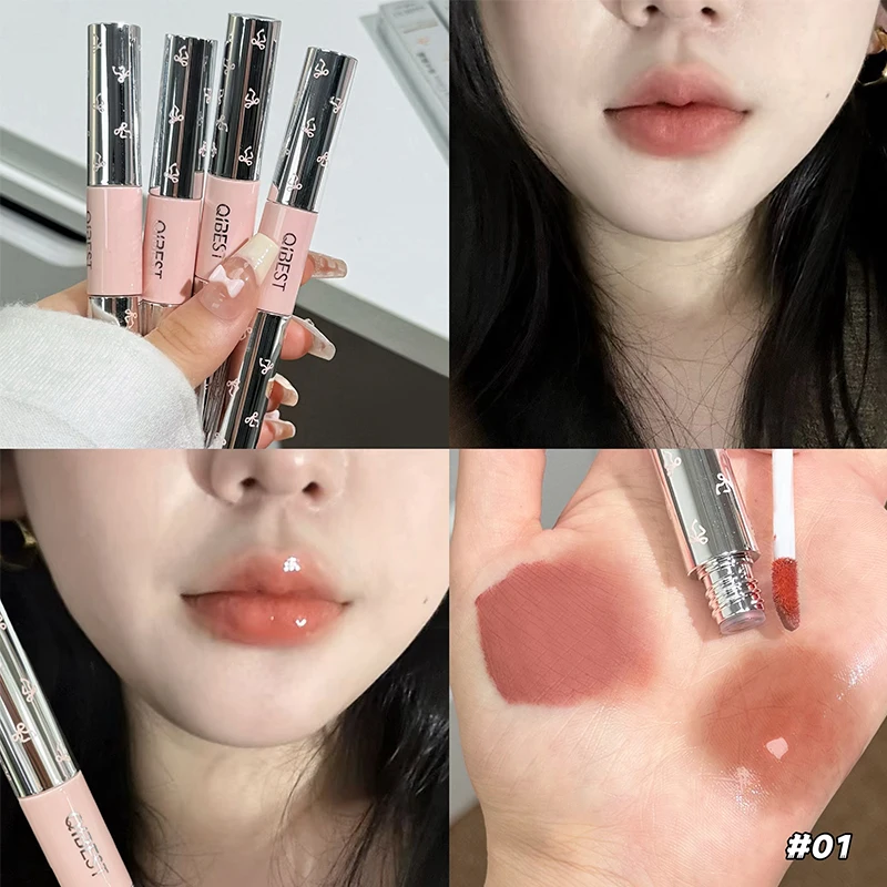 QIBEST Double Head Matte Velve - Lip Tint Korean ulasan dan harga