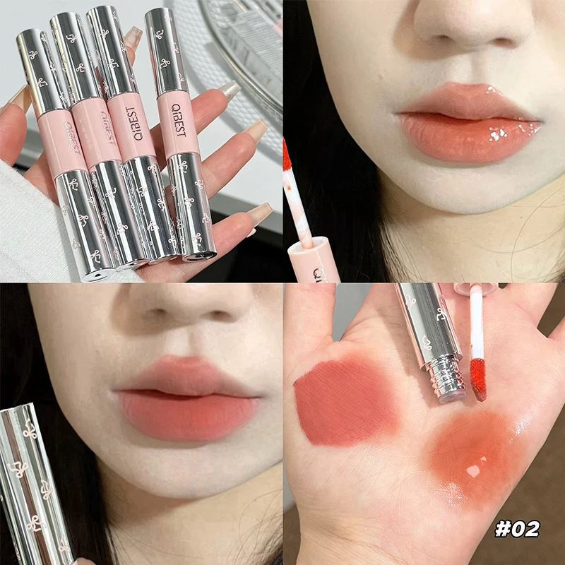 QIBEST Double Head Matte Velve - Lip Tint Korean ulasan dan harga
